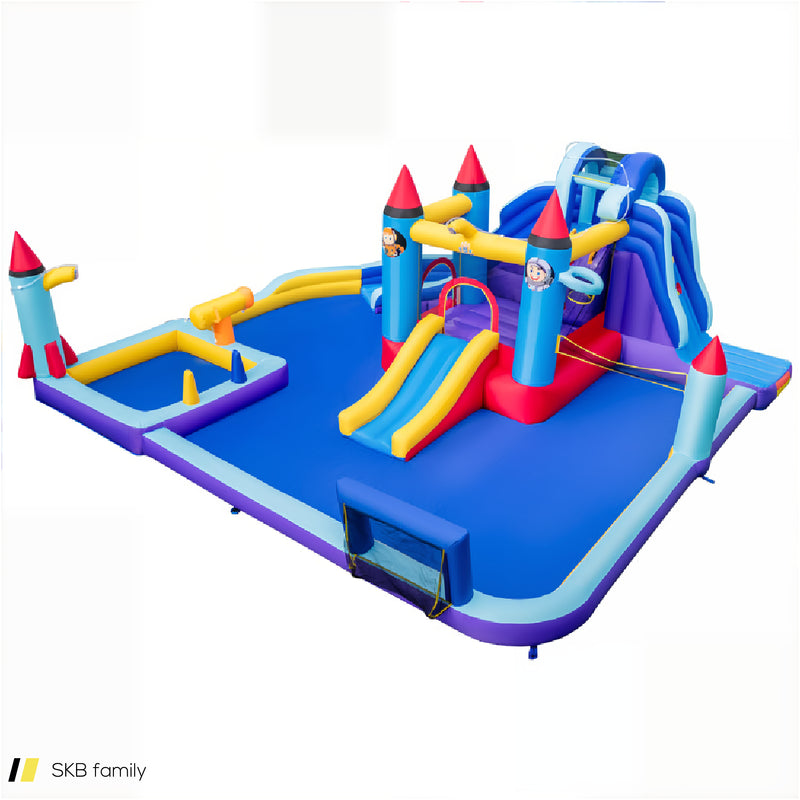 Rocket Theme Inflatable Water Slide Park With 1100w Blower 240615-229275