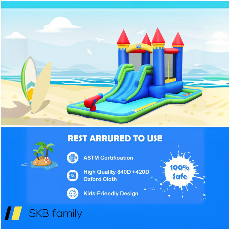 Kids Inflatable Bounce House Water Slide Without Blower 240615-229276