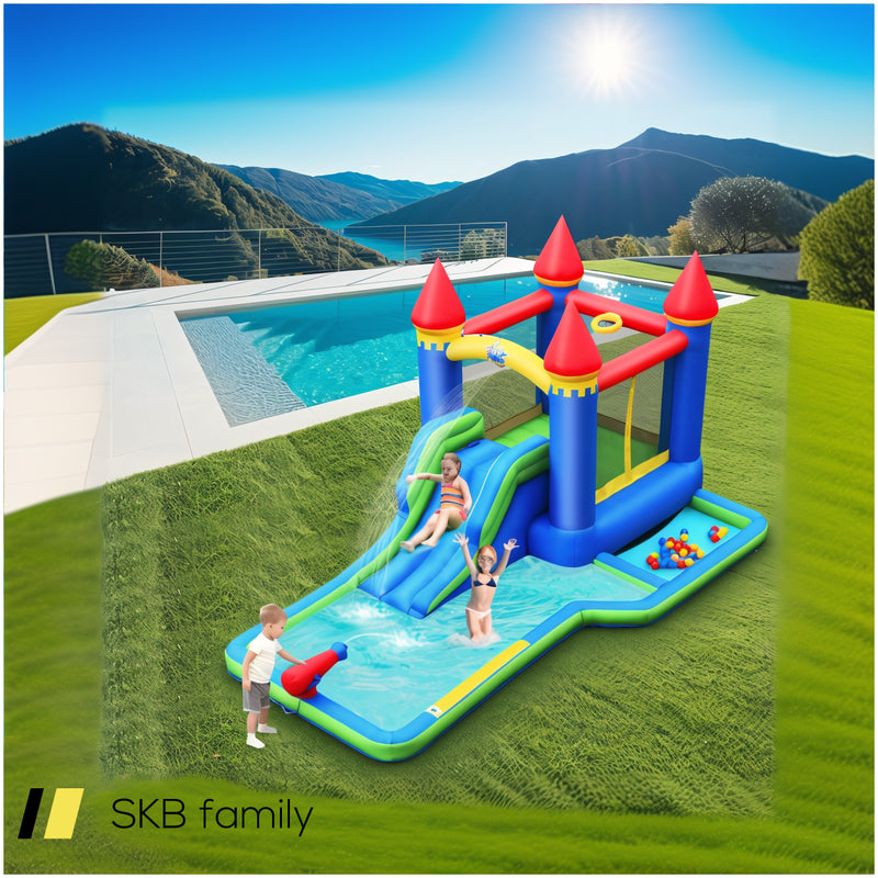 Kids Inflatable Bounce House Water Slide Without Blower 240615-229276