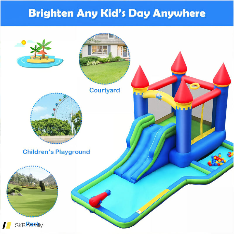 Kids Inflatable Bounce House Water Slide Without Blower 240615-229276