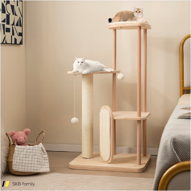 Multi-Level Modern Cat Tower With Scratching Board And Post 240615-229300