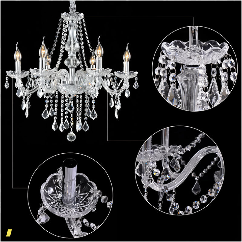 Elegant Crystal Chandelier Ceiling Light 240615-229306