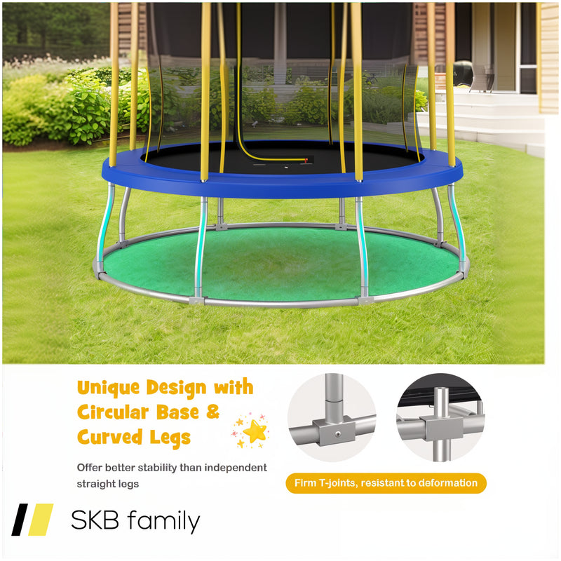 10 Feet Unique Flower Shape Trampoline With Galvanized Steel Frame 240615-229318