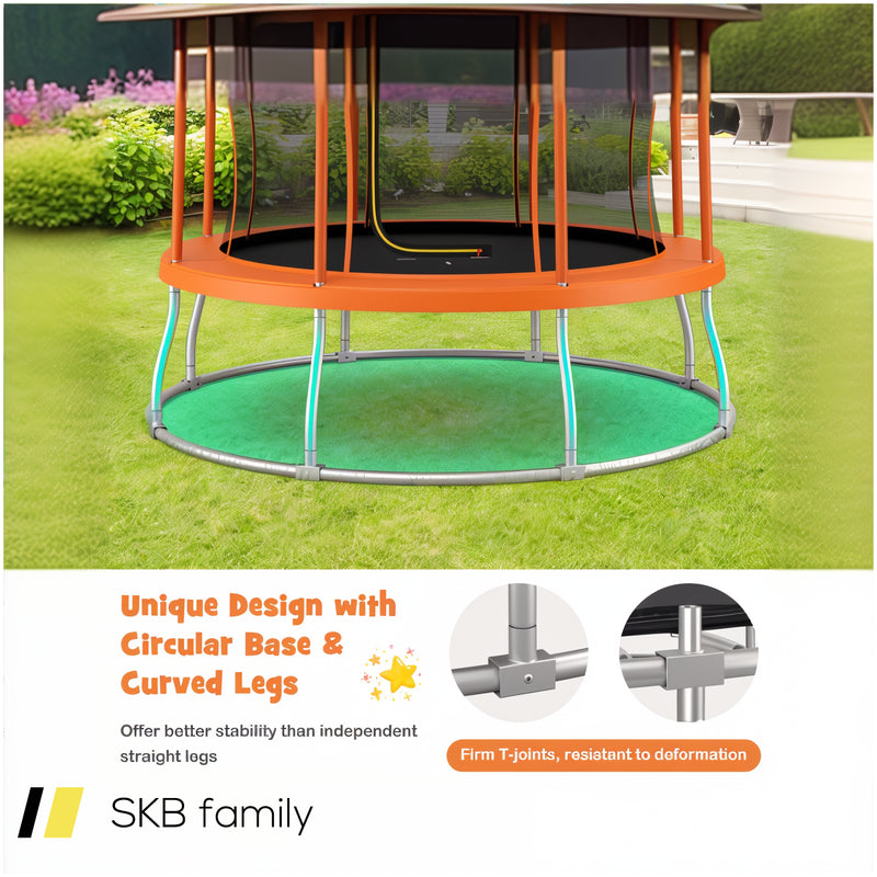 10 Feet Unique Flower Shape Trampoline With Galvanized Steel Frame 240615-229318