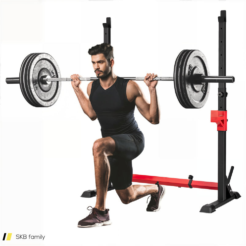 Adjustable Squat Rack Stand For Home Gym Fitness 240615-229326