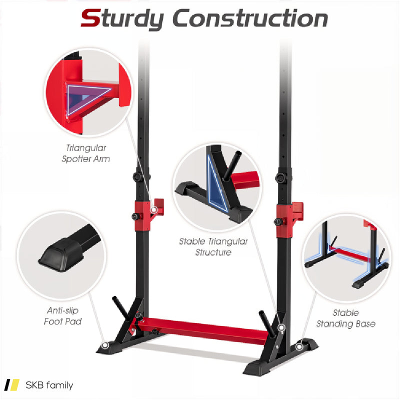 Adjustable Squat Rack Stand For Home Gym Fitness 240615-229326