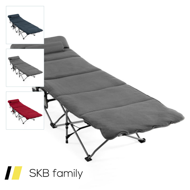 Folding Retractable Travel Camping Cot With Mattress And Carry Bag 240615-229330