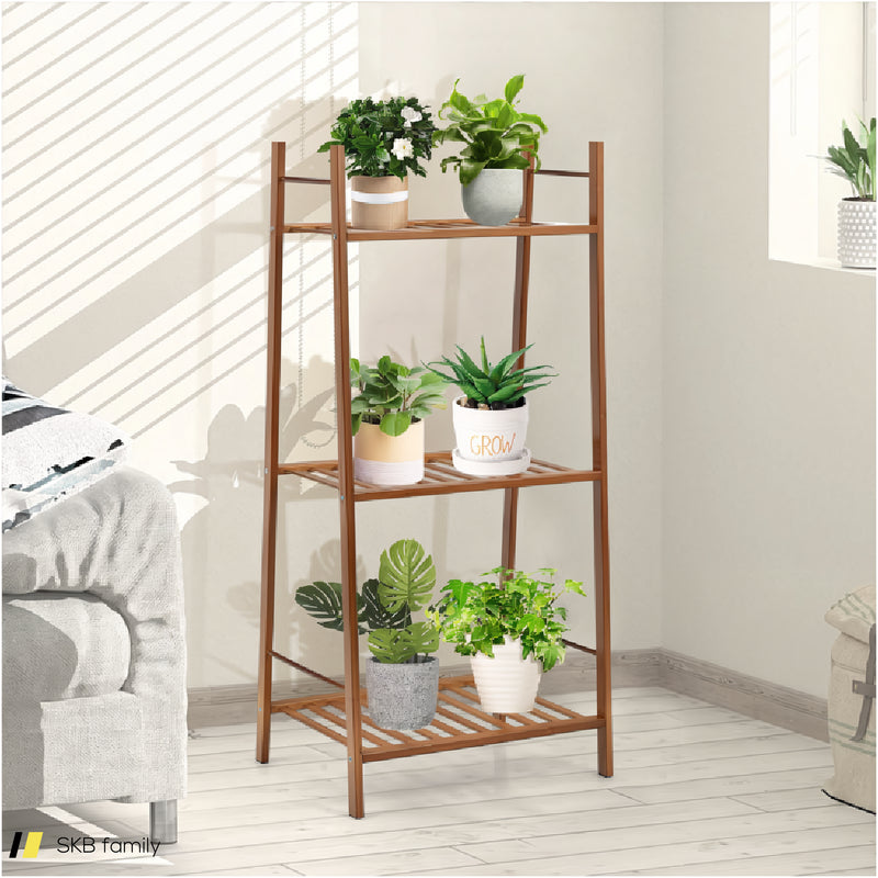 3 Tiers Vertical Bamboo Plant Stand 240615-229336