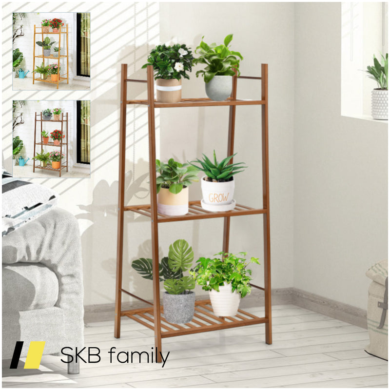 3 Tiers Vertical Bamboo Plant Stand 240615-229336