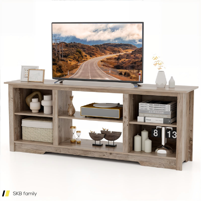 70-Inch Tv Stand For Up To 75&Quot; Flat Screen Tvs With Adjustable Shelves 240615-229345