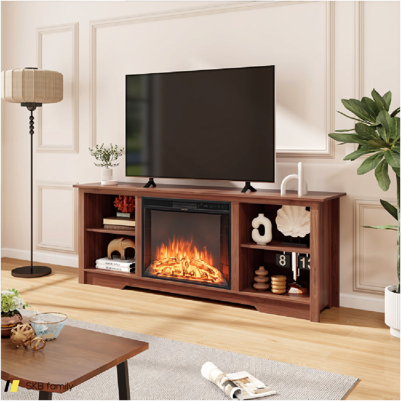 70-Inch Tv Stand For Up To 75&Quot; Flat Screen Tvs With Adjustable Shelves 240615-229345