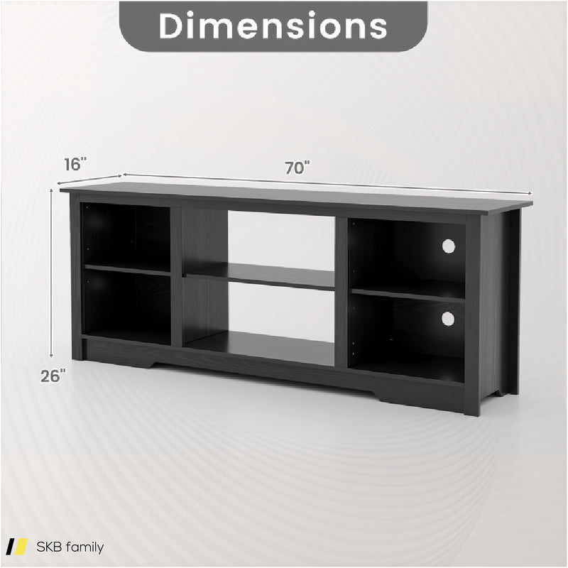 70-Inch Tv Stand For Up To 75&Quot; Flat Screen Tvs With Adjustable Shelves 240615-229345