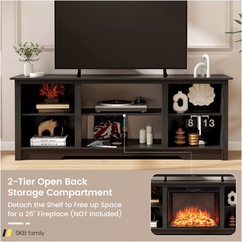 70-Inch Tv Stand For Up To 75&Quot; Flat Screen Tvs With Adjustable Shelves 240615-229345