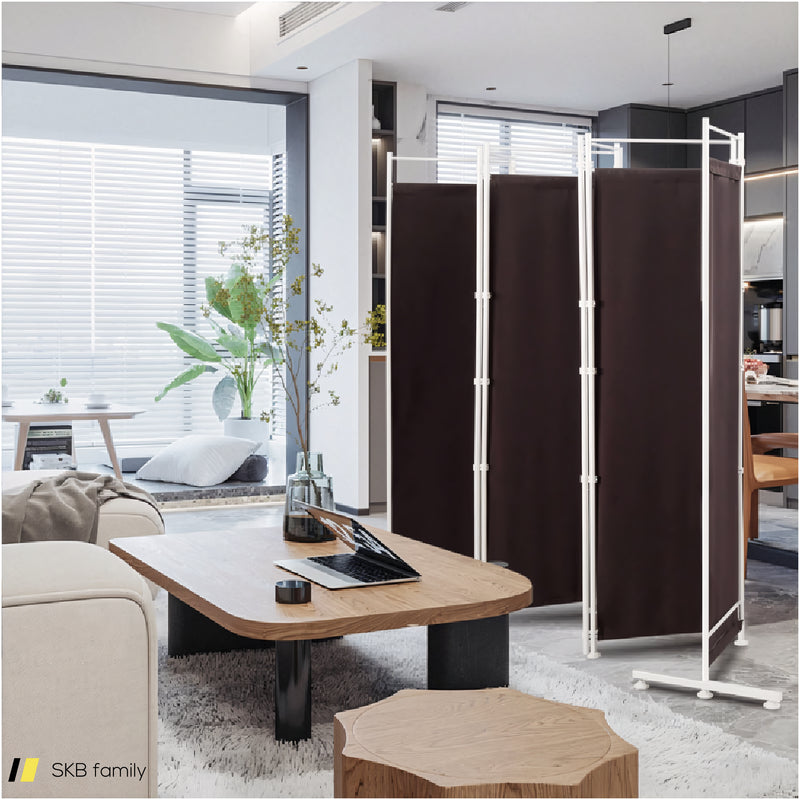 6 Feet 6-Panel Room Divider With Steel Support Base 240615-229346