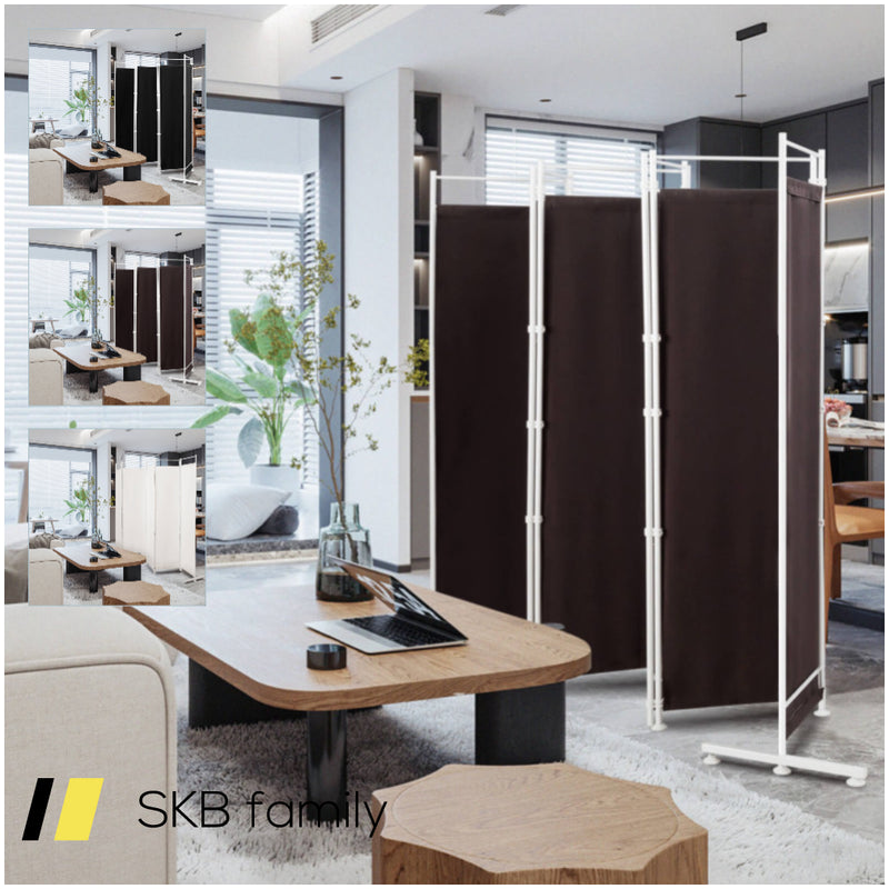 6 Feet 6-Panel Room Divider With Steel Support Base 240615-229346