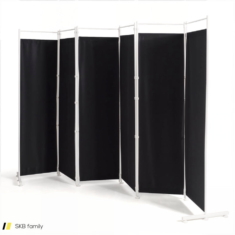 6 Feet 6-Panel Room Divider With Steel Support Base 240615-229346