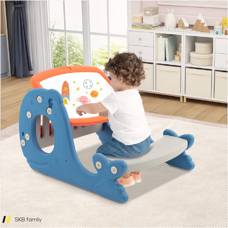 Convertible Kids Activity Table Set Toddler Easel With Erasable Whiteboard 240615-229348