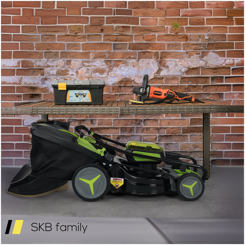 40v 18 Inch Brushless Cordless Push Lawn Mower 4.0ah Batteries And 2 Chargers 240615-229349