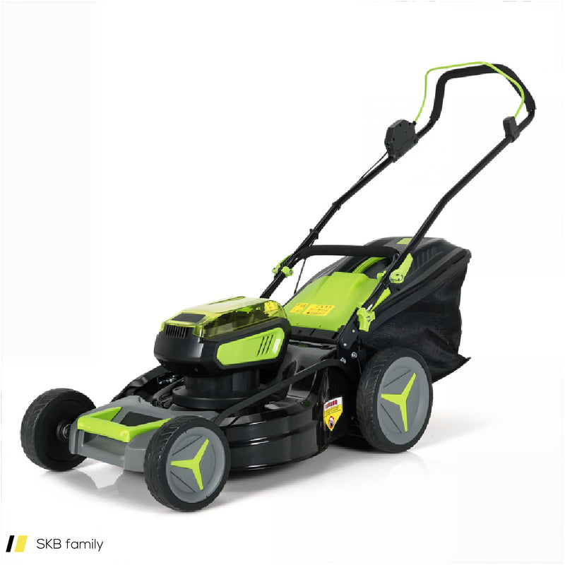 40v 18 Inch Brushless Cordless Push Lawn Mower 4.0ah Batteries And 2 Chargers 240615-229349