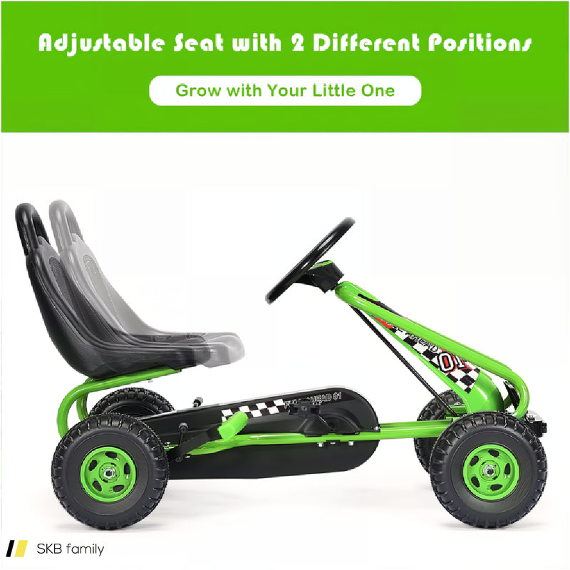 4 Wheel Pedal Powered Ride On Car With Adjustable Seat 240615-229353