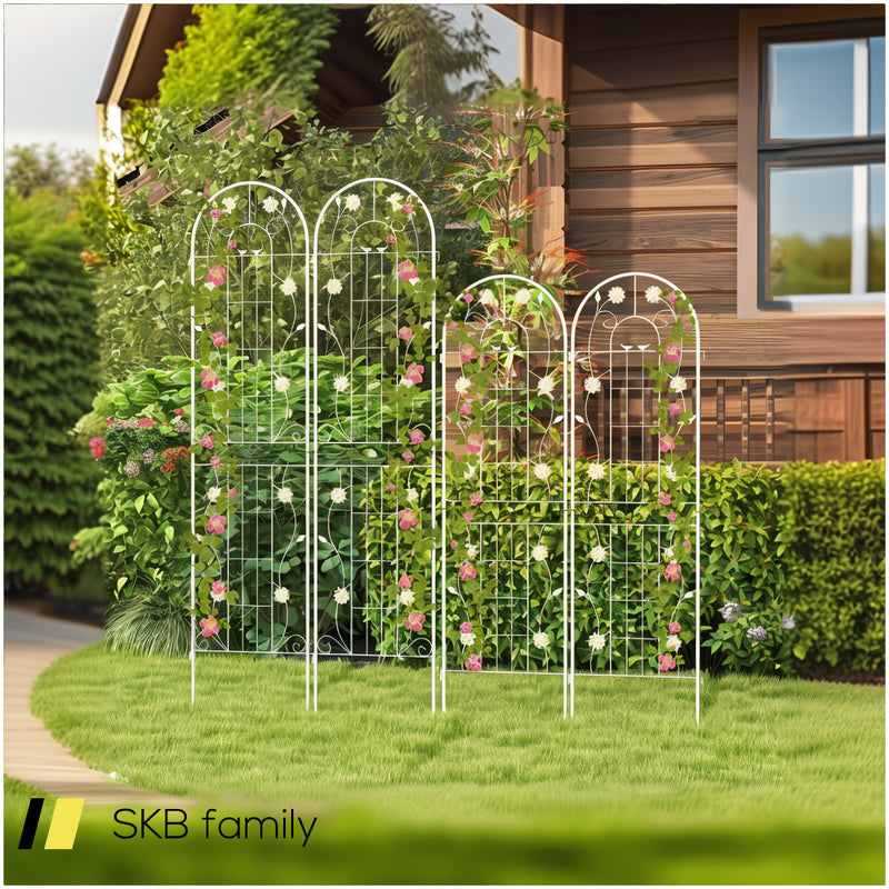 4 Pack 71 X 20 Inches Metal Garden Trellis For Climbing Plants 240615-229354