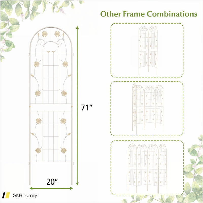 4 Pack 71 X 20 Inches Metal Garden Trellis For Climbing Plants 240615-229354