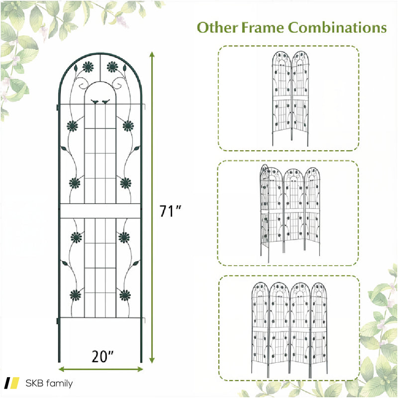 4 Pack 71 X 20 Inches Metal Garden Trellis For Climbing Plants 240615-229354