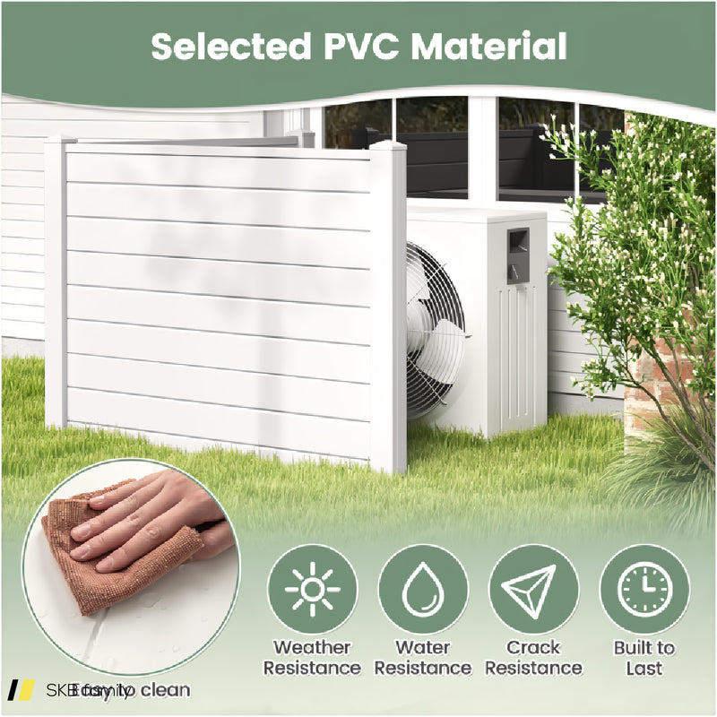 Outdoor Pvc Privacy Screens Fence Panels With 20 Inch Long Stakes 240615-229359