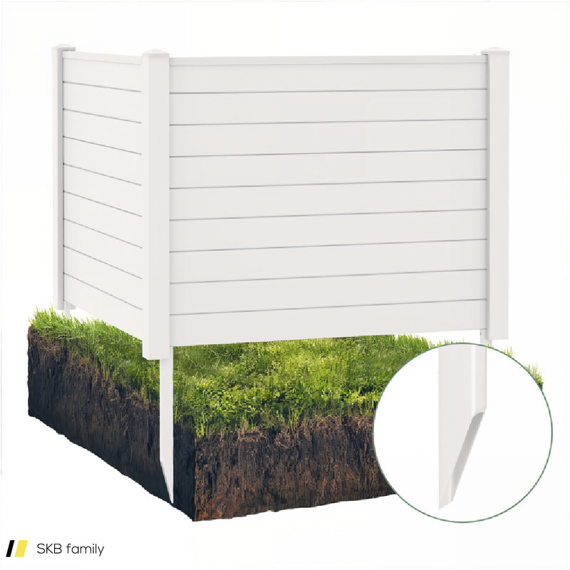 Outdoor Pvc Privacy Screens Fence Panels With 20 Inch Long Stakes 240615-229359