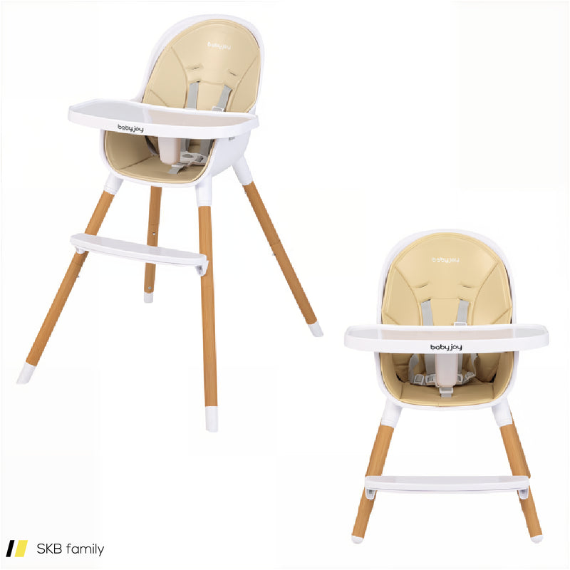 4-In-1 Convertible Baby High Chair Infant Feeding Chair With Adjustable Tray 240615-229371