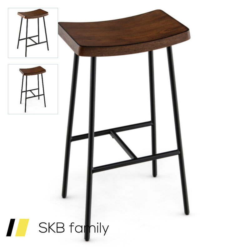 Industrial Saddle Bar Stool With Metal Legs 240615-229372