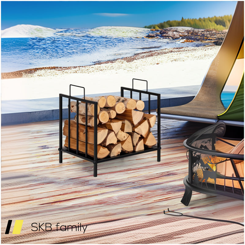 Decorative Steel Firewood Log Holder With Handle 240615-229381