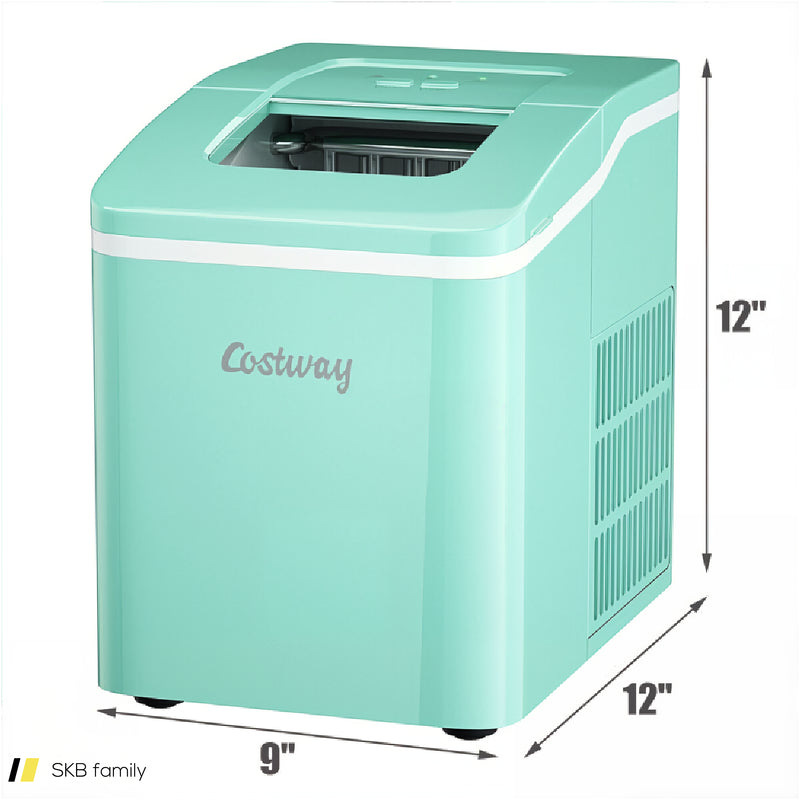 26lbs/24h Portable Countertop Ice Maker Machine With Scoop 240615-229386