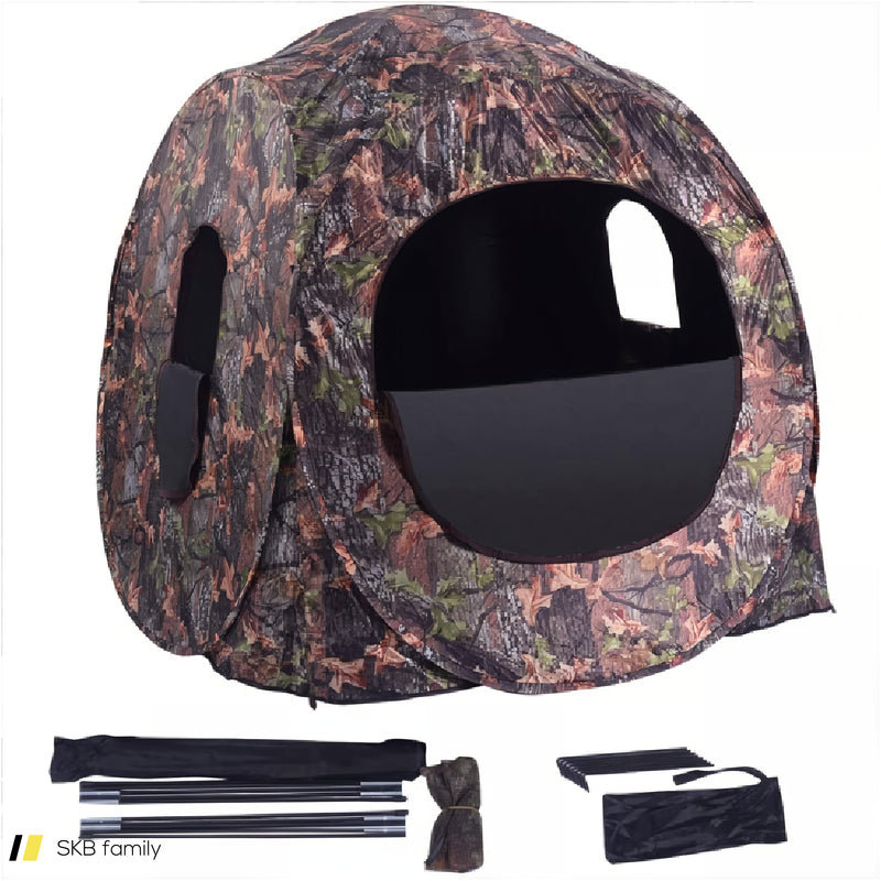 Portable Pop Up Ground Camo Blind Hunting Enclosure 240615-229401