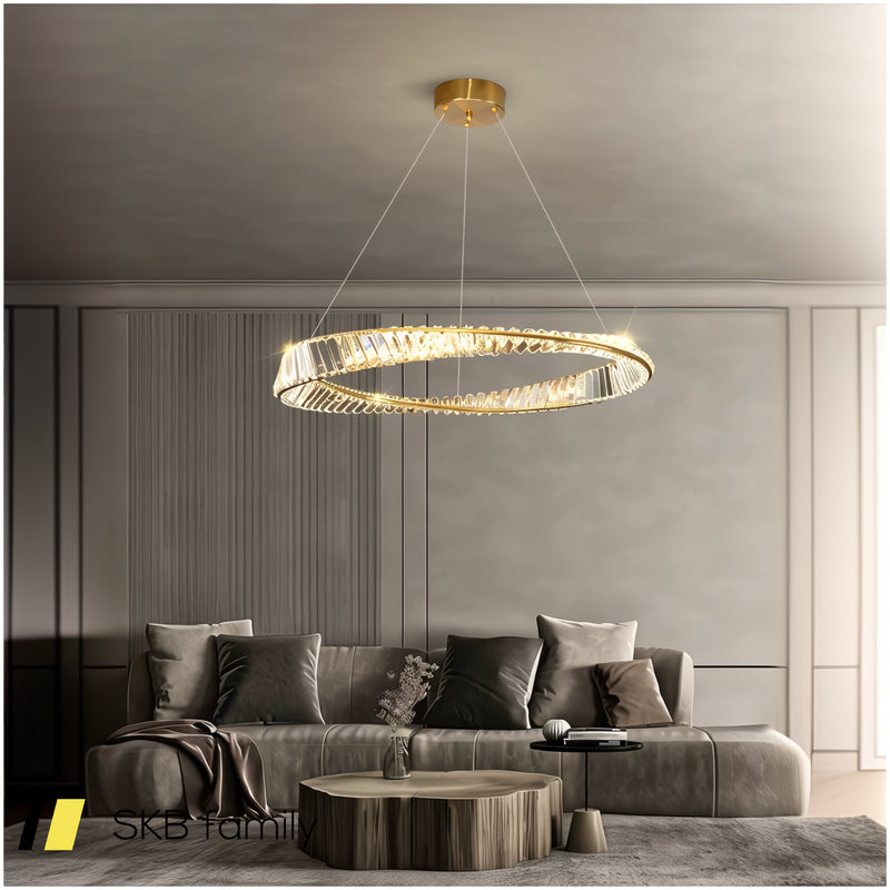 Chandelier Gold Crystal Circle 240514-230092"