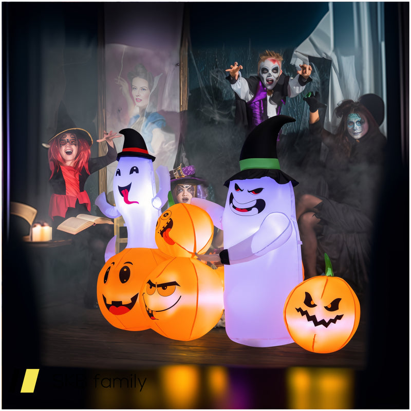 6 Feet Halloween Inflatable Pumpkins And Ghosts With Led Lights 240615-230177