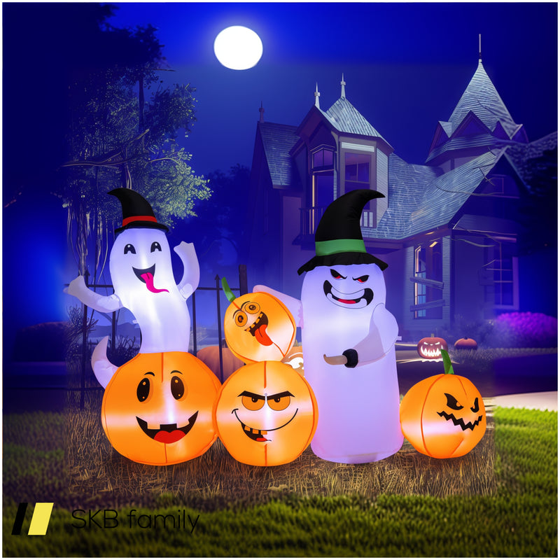 6 Feet Halloween Inflatable Pumpkins And Ghosts With Led Lights 240615-230177