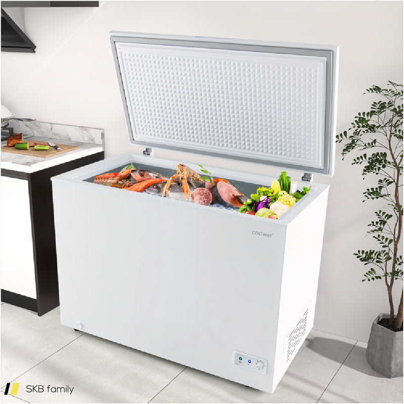 Compact Deep Freezer With 7-Level Adjustable Temperature And Removable Basket 240615-230185