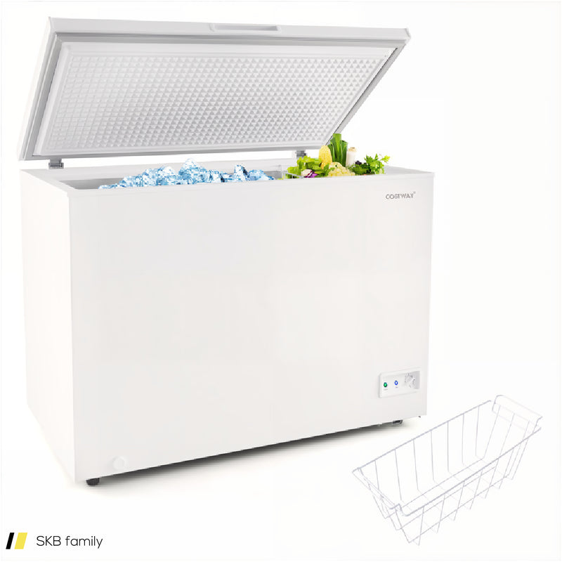 Compact Deep Freezer With 7-Level Adjustable Temperature And Removable Basket 240615-230185