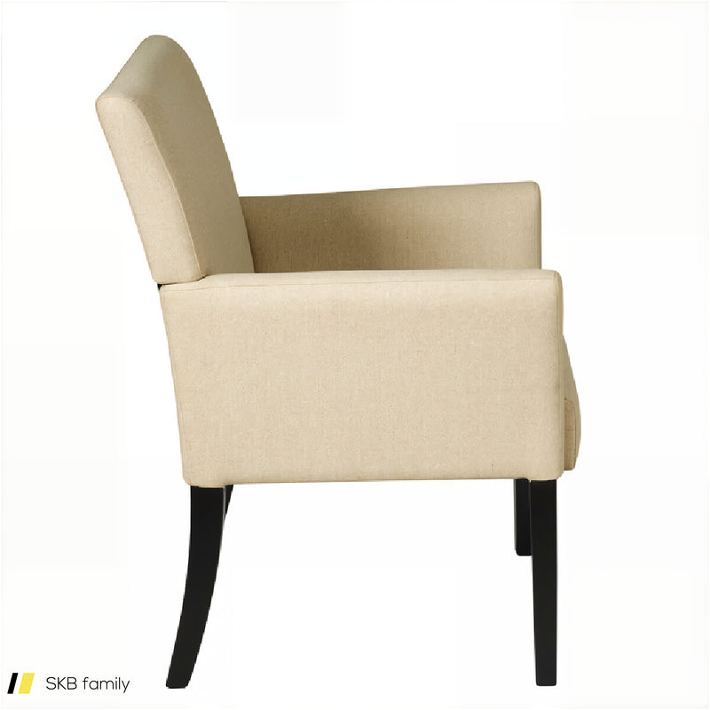 Fabric Upholstered Executive Guest Armchair With Rubber Wood Legs 240615-230190