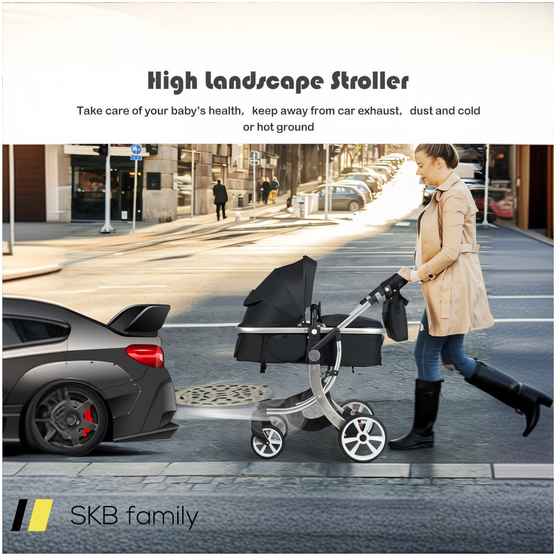 2-In-1 Foldable High Landscape Baby Stroller With Diaper Bag 240615-230195