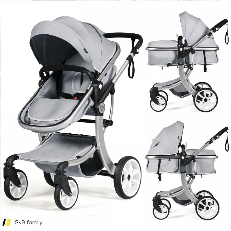 2-In-1 Foldable High Landscape Baby Stroller With Diaper Bag 240615-230195