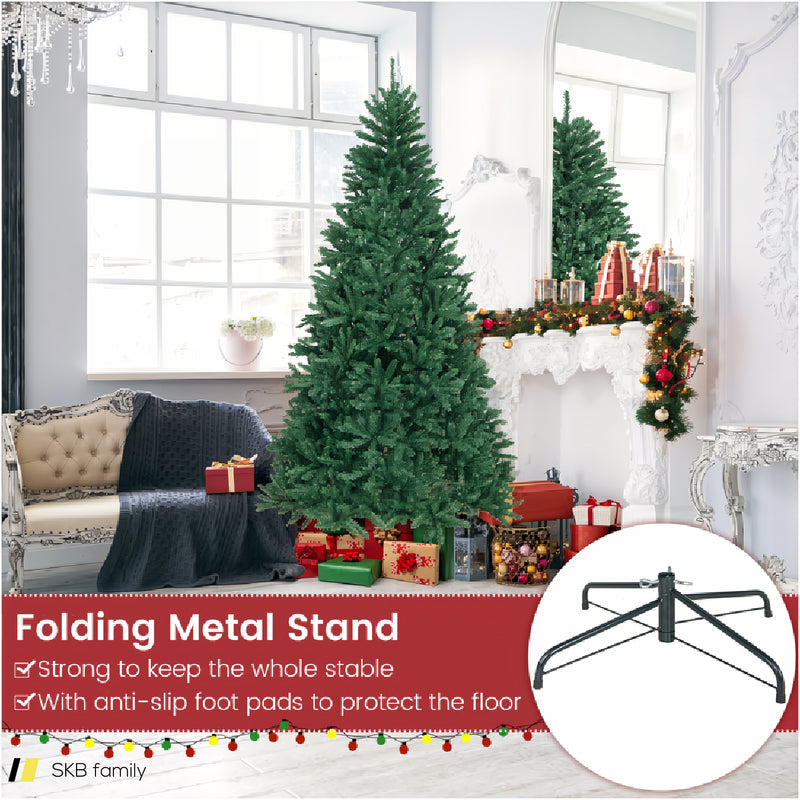 7.5 Feet Artificial Christmas Tree With Folding Metal Stand 240615-230776