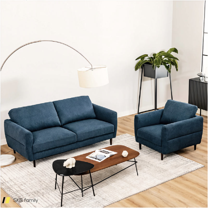 2 Pieces Upholstered Sofa Set With Removable Cushion Covers 240515-230778