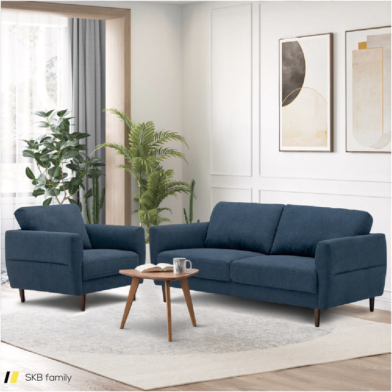 2 Pieces Upholstered Sofa Set With Removable Cushion Covers 240515-230778