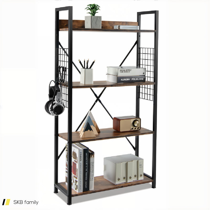 4 -Tier Industrial Open Storage Bookshelf 240515-230787