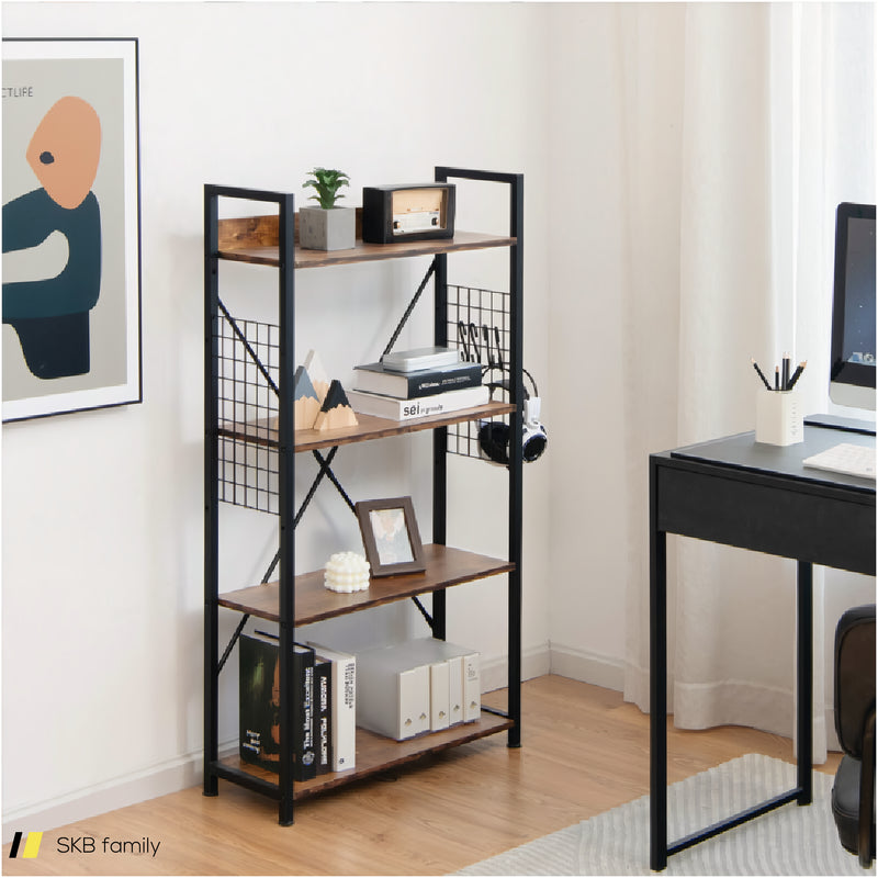 4 -Tier Industrial Open Storage Bookshelf 240515-230787