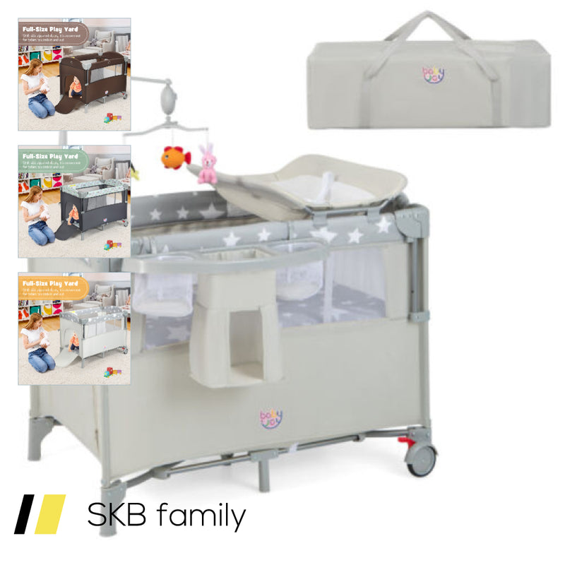 5-In-1 Portable Baby Beside Bassinet With Diaper Changer 240515-230800