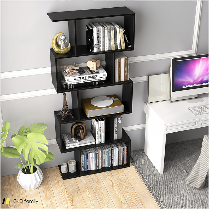 5-Tier Bookshelf With Anti-Toppling Device For Living Room Home Office 240515-230803