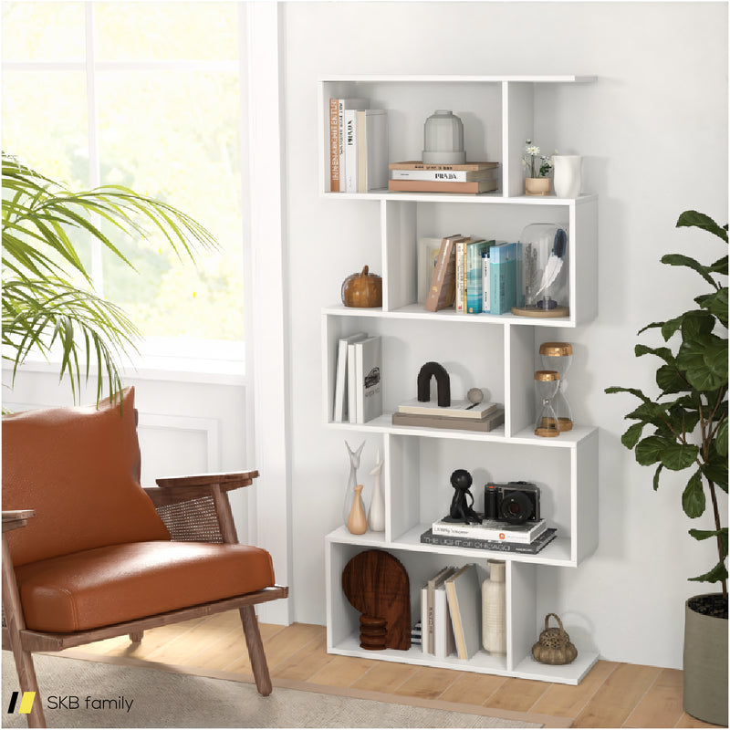 5-Tier Bookshelf With Anti-Toppling Device For Living Room Home Office 240515-230803